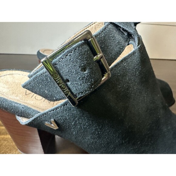Vionic Kaia Black‎ Suede Chunky Heel Ankle Strap Sandals Women's 9 - Picture 8 of 11